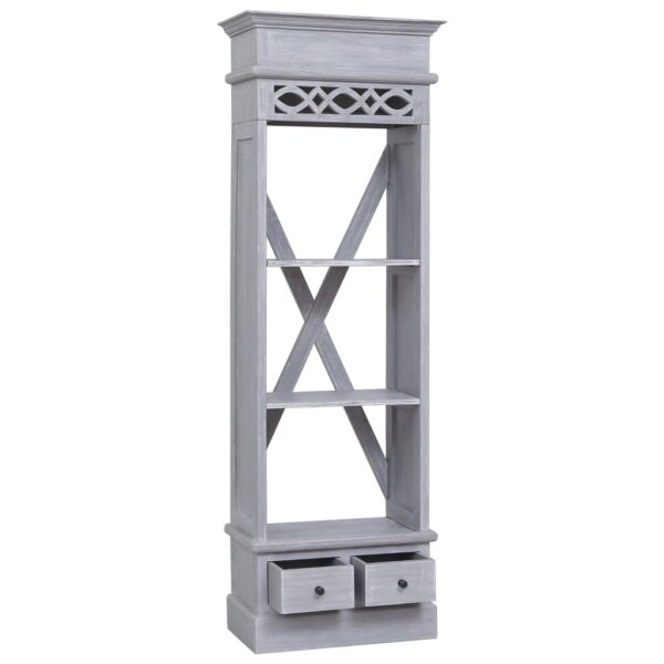 Highboard 60x30x175 cm Massivholz Mahagoni - Image 2