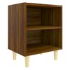 Nachttisch mit Massivholz-Beinen  Eichen-Optik 40x30x50 cm - Image 2
