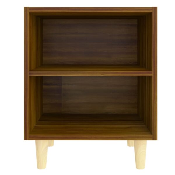 Nachttisch mit Massivholz-Beinen  Eichen-Optik 40x30x50 cm - Image 3