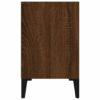 Nachttische 2 Stk. Metallbeine  Eichen-Optik 40x30x50 cm - Image 6