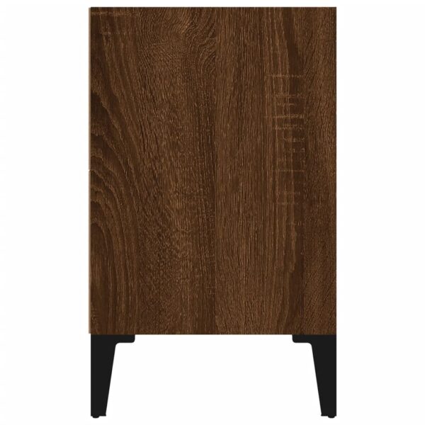 Nachttische 2 Stk. Metallbeine  Eichen-Optik 40x30x50 cm - Image 6