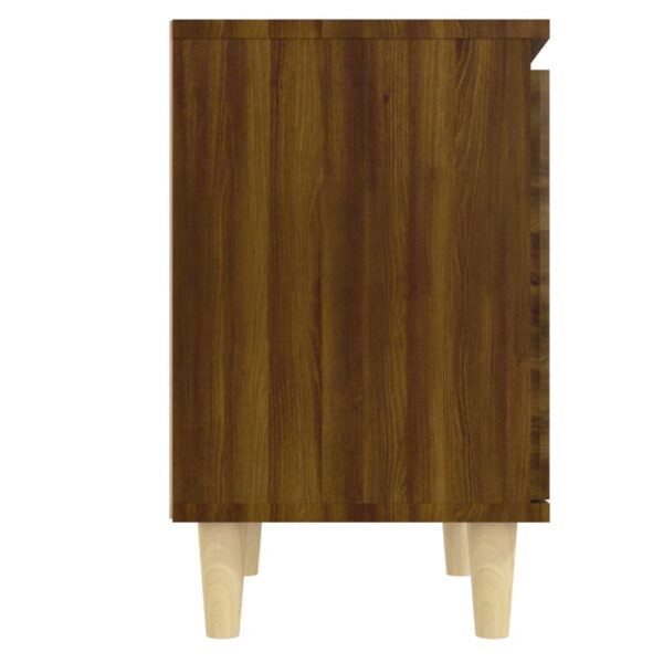 Nachttische 2 Stk. Massivholz-Beinen  Eiche 40x30x50cm - Image 8