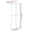 Duschwand für Walk-in Dusche 90x195 cm Dunkles Sicherheitsglas - Image 7