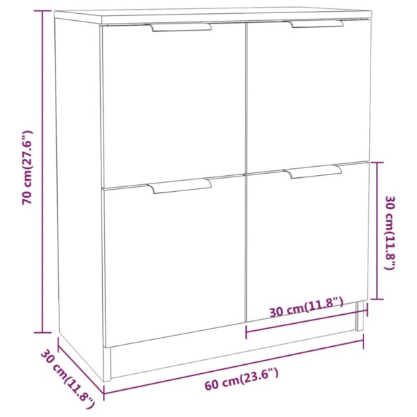 Sideboard  Eichen-Optik 60x30x70 cm Holzwerkstoff - Image 8