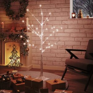 LED-Birke Warmweiß 48 LEDs