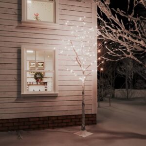 LED-Birke Warmweiß 128 LEDs