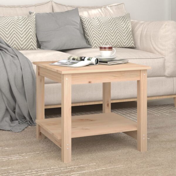 Couchtisch 50x50x45 cm Massivholz Kiefer - Image 3