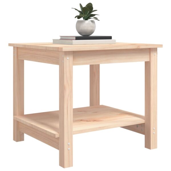 Couchtisch 50x50x45 cm Massivholz Kiefer - Image 4