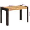 Esstisch 120x60x76 cm Massivholz Mango - Image 9