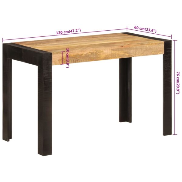 Esstisch 120x60x76 cm Massivholz Mango - Image 9