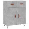 Highboard Betongrau 69,5x34x180 cm Holzwerkstoff - Image 7