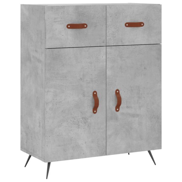 Highboard Betongrau 69,5x34x180 cm Holzwerkstoff - Image 7