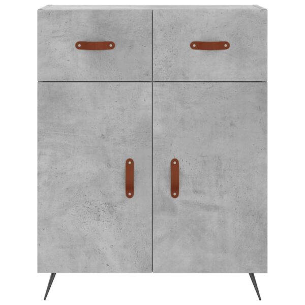 Highboard Betongrau 69,5x34x180 cm Holzwerkstoff - Image 8