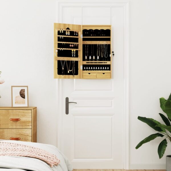 Schmuckschrank mit Spiegel Wandmontage 37,5x10x67 cm - Image 3
