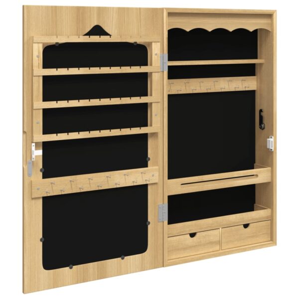 Schmuckschrank mit Spiegel Wandmontage 37,5x10x67 cm - Image 5