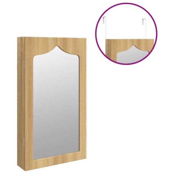 Schmuckschrank mit Spiegel Wandmontage 37,5x10x67 cm - Image 9