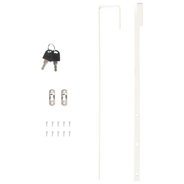 Schmuckschrank mit Spiegel Wandmontage 37,5x10x67 cm - Image 10