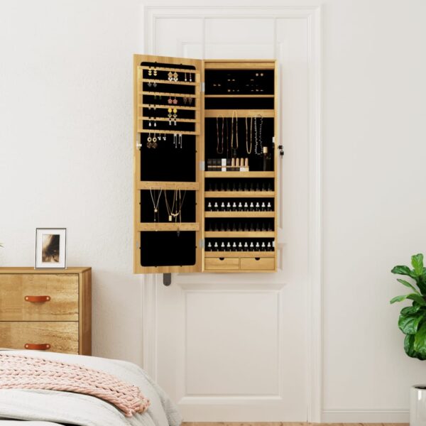 Spiegel-Schmuckschrank mit LED-Beleuchtung Wandmontage - Image 3