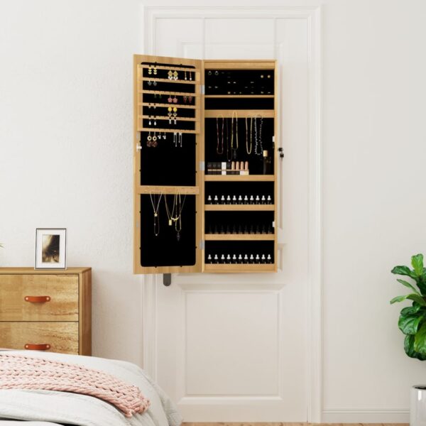 Spiegel-Schmuckschrank mit LED-Beleuchtung Wandmontage - Image 3