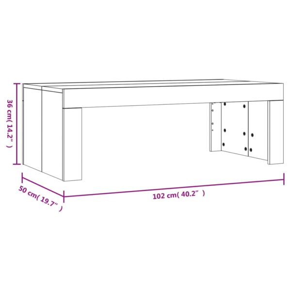 Couchtisch Sonoma-Eiche 102x50x36 cm Holzwerkstoff - Image 9