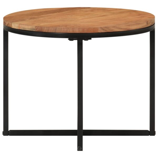 Couchtisch 45x45x35 cm Massivholz Akazie und Eisen - Image 2