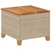 Gartentisch  45x45x37 cm Poly Rattan Akazienholz - Image 2