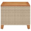 Gartentisch  45x45x37 cm Poly Rattan Akazienholz - Image 5