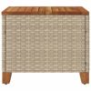 Gartentisch  45x45x37 cm Poly Rattan Akazienholz - Image 6