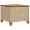Gartentisch  45x45x37 cm Poly Rattan Akazienholz - Image 7