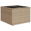 Gartentisch mit Glasplatte  55x55x37 cm Poly Rattan - Image 2
