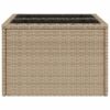 Gartentisch mit Glasplatte  55x55x37 cm Poly Rattan - Image 5