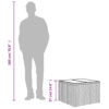Gartentisch mit Glasplatte  55x55x37 cm Poly Rattan - Image 8