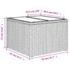 Gartentisch mit Glasplatte  55x55x37 cm Poly Rattan - Image 9