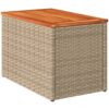 Garten-Beistelltische 2 Stk.  55x34x37 cm Poly Rattan Holz - Image 5