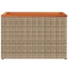 Garten-Beistelltische 2 Stk.  55x34x37 cm Poly Rattan Holz - Image 6