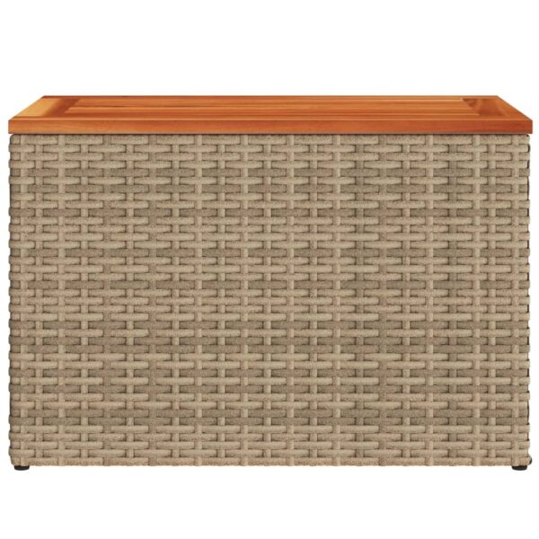 Garten-Beistelltische 2 Stk.  55x34x37 cm Poly Rattan Holz - Image 6