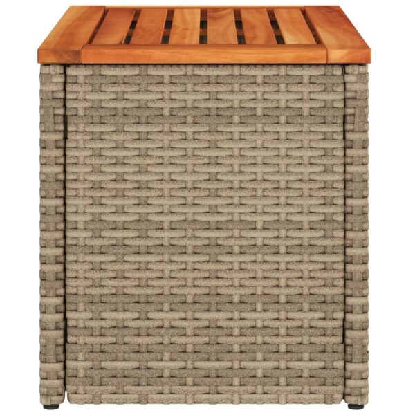 Garten-Beistelltische 2 Stk.  55x34x37 cm Poly Rattan Holz - Image 7