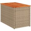 Garten-Beistelltische 2 Stk.  55x34x37 cm Poly Rattan Holz - Image 8