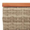 Garten-Beistelltische 2 Stk.  55x34x37 cm Poly Rattan Holz - Image 9