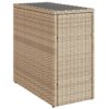 Garten-Beistelltisch Glasplatte  58x27,5x55 cm Poly Rattan - Image 2