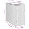 Garten-Beistelltisch Glasplatte  58x27,5x55 cm Poly Rattan - Image 11