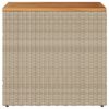 Garten-Beistelltisch Holzplatte  58x27,5x55 cm Poly Rattan - Image 5