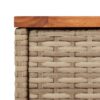 Garten-Beistelltisch Holzplatte  58x27,5x55 cm Poly Rattan - Image 9