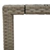 Gartentisch mit Glasplatte Hellgrau 150x90x75 cm Poly Rattan - Image 10