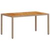 Gartentisch  150x90x75 cm Poly Rattan Akazienholz - Image 2