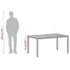 Gartentisch  150x90x75 cm Poly Rattan Akazienholz - Image 12