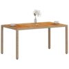 Gartentisch  150x90x75 cm Poly Rattan Akazienholz - Image 4