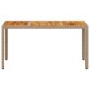 Gartentisch  150x90x75 cm Poly Rattan Akazienholz - Image 5