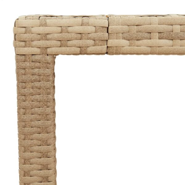 Gartentisch  150x90x75 cm Poly Rattan Akazienholz - Image 10