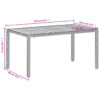 Gartentisch  150x90x75 cm Poly Rattan Akazienholz - Image 11